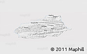 Silver Style Panoramic Map of Tongshan, single color outside