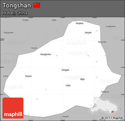 Gray Simple Map of Tongshan