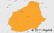 Political Simple Map of Tongshan, single color outside, borders and labels