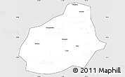 Silver Style Simple Map of Tongshan, cropped outside