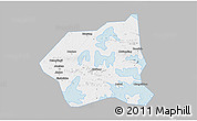 Gray 3D Map of Wuchang, single color outside