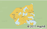 Savanna Style 3D Map of Wuchang, single color outside