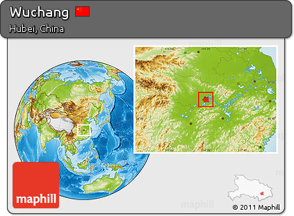 Physical Location Map of Wuchang