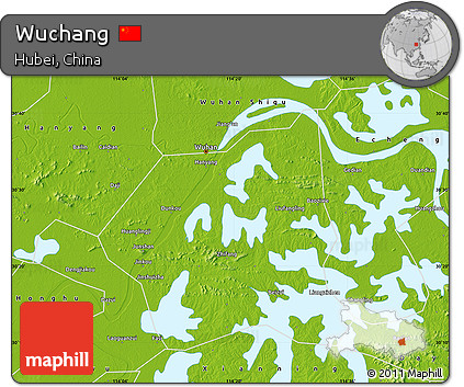 Physical Map of Wuchang