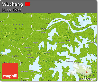Physical Map of Wuchang