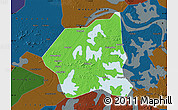 Political Map of Wuchang, darken
