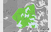 Political Map of Wuchang, desaturated