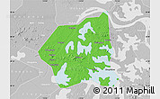 Political Map of Wuchang, lighten, desaturated