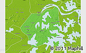 Political Map of Wuchang, physical outside