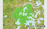 Political Map of Wuchang, satellite outside