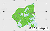 Political Map of Wuchang, single color outside