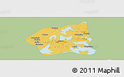 Savanna Style Panoramic Map of Wuchang, single color outside
