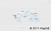 Silver Style Panoramic Map of Wuchang, single color outside