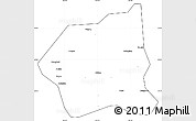 Blank Simple Map of Wuchang, cropped outside