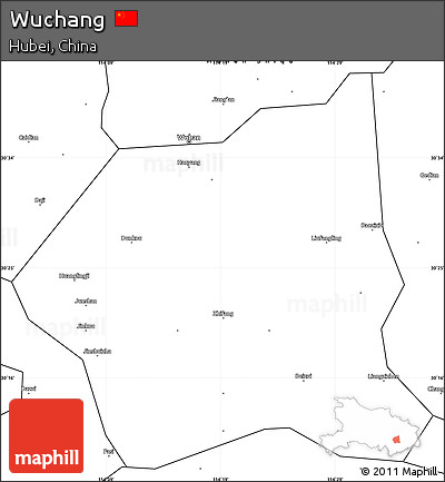 Blank Simple Map of Wuchang