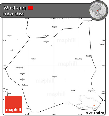Blank Simple Map of Wuchang