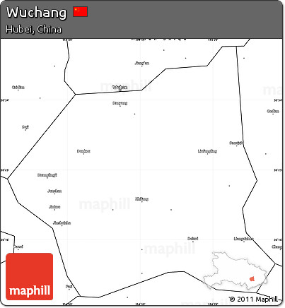 Blank Simple Map of Wuchang