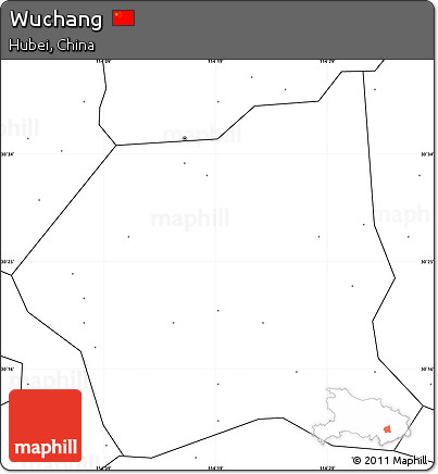 Blank Simple Map of Wuchang, no labels