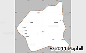 Gray Simple Map of Wuchang, cropped outside