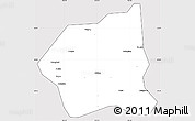 Silver Style Simple Map of Wuchang, cropped outside