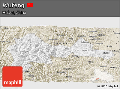 Classic Style 3D Map of Wufeng