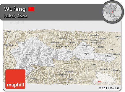 Classic Style 3D Map of Wufeng