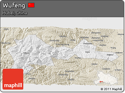 Classic Style 3D Map of Wufeng