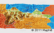 Physical 3D Map of Wufeng, political outside