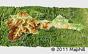 Physical 3D Map of Wufeng, satellite outside