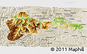 Physical 3D Map of Wufeng, shaded relief outside