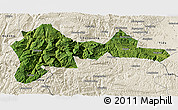 Satellite 3D Map of Wufeng, shaded relief outside
