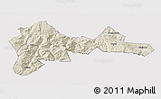 Shaded Relief 3D Map of Wufeng, cropped outside