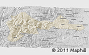 Shaded Relief 3D Map of Wufeng, desaturated