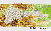 Shaded Relief 3D Map of Wufeng, physical outside
