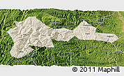 Shaded Relief 3D Map of Wufeng, satellite outside