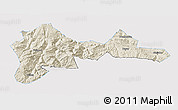 Shaded Relief 3D Map of Wufeng, single color outside