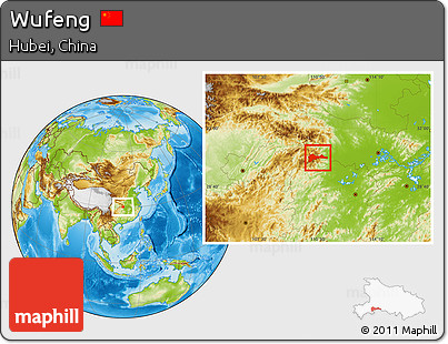 Physical Location Map of Wufeng