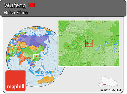 Political Location Map of Wufeng