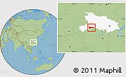 Savanna Style Location Map of Wufeng, highlighted parent region