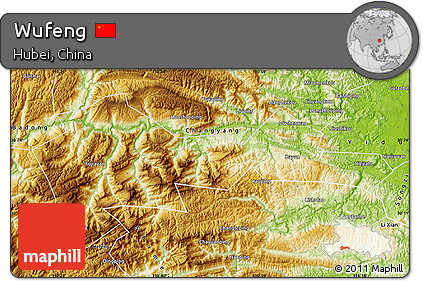 Physical Map of Wufeng