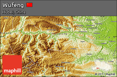 Physical Map of Wufeng