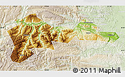 Physical Map of Wufeng, lighten