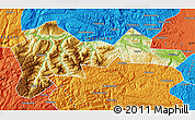 Physical Map of Wufeng, political outside