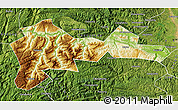 Physical Map of Wufeng, satellite outside