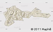 Shaded Relief Map of Wufeng, cropped outside