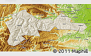 Shaded Relief Map of Wufeng, physical outside