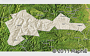 Shaded Relief Map of Wufeng, satellite outside