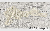 Shaded Relief Map of Wufeng, semi-desaturated