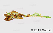 Physical Panoramic Map of Wufeng, cropped outside