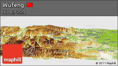 Physical Panoramic Map of Wufeng